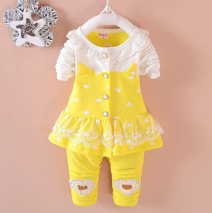 BibiCola Baby Girls Clothing Sets Toddle Tracksuits Kids Tops   Pants 2pcs Tracksuits Kids Girls Clothes Baby Girl Clothes Set